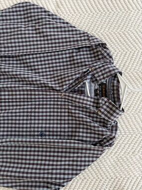 Ariat Men's Plaid Performance Shirt - Brown, Navy & Light Blue